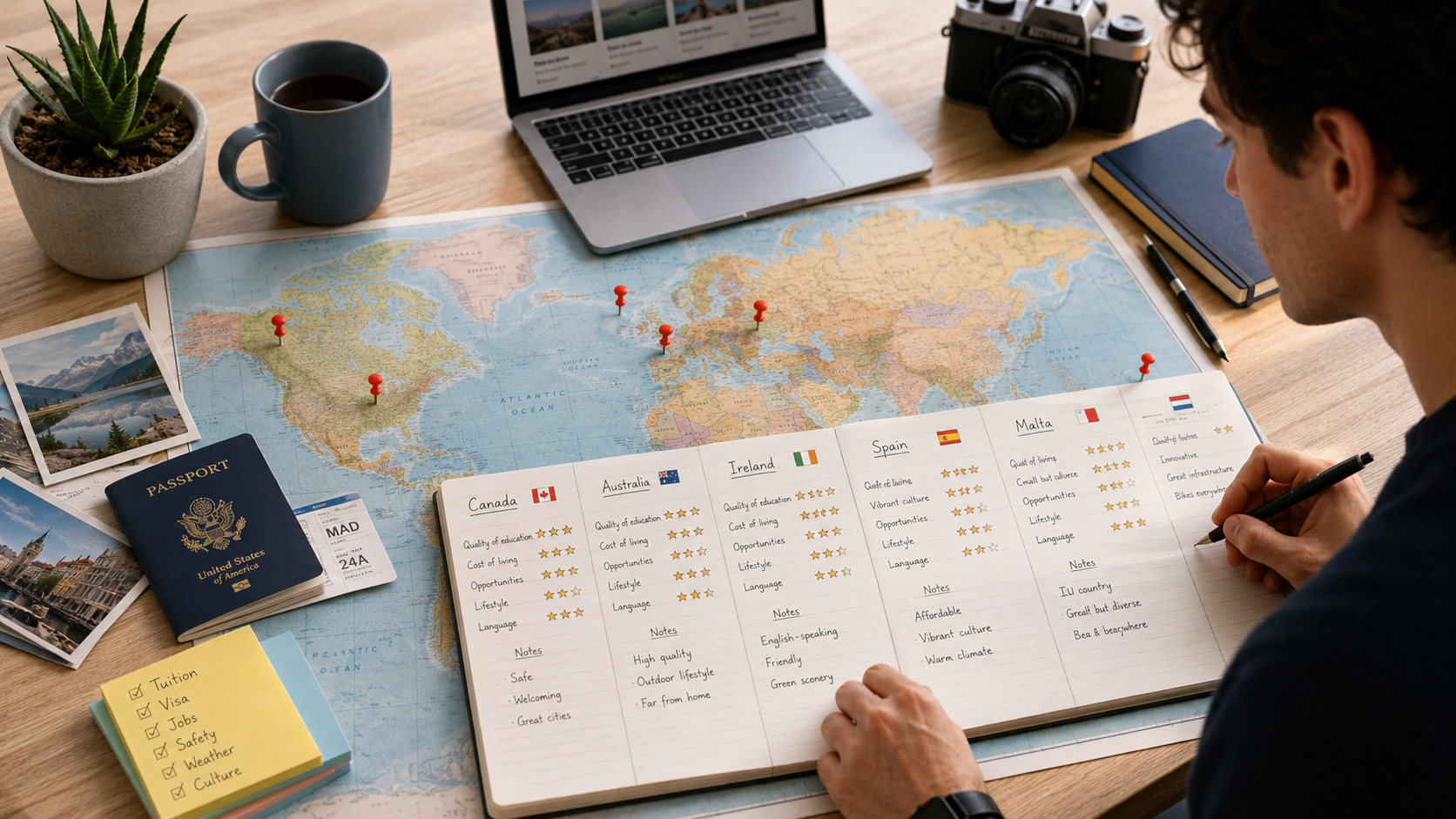 Checklist para elegir destino de estudios en el exterior