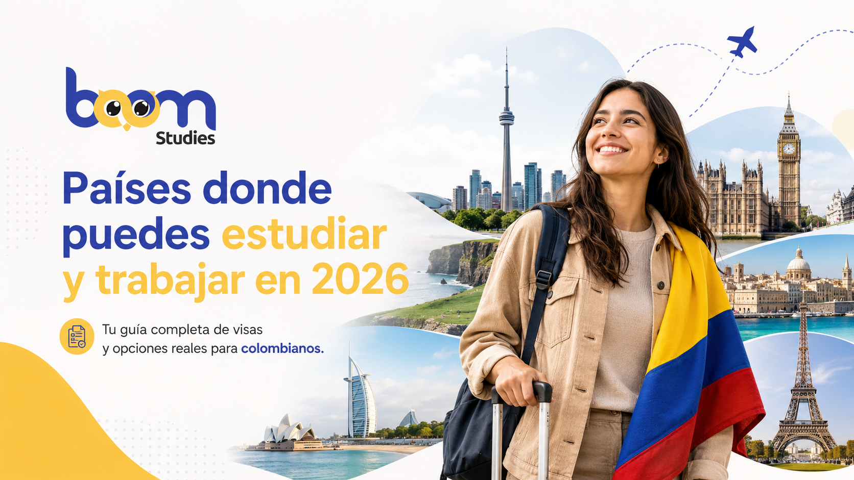 Países donde un colombiano puede estudiar y trabajar en 2026