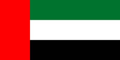 A bandeira dos Emirados Árabes Unidos. Símbolo nacional do estado. Ilustração vetorial.